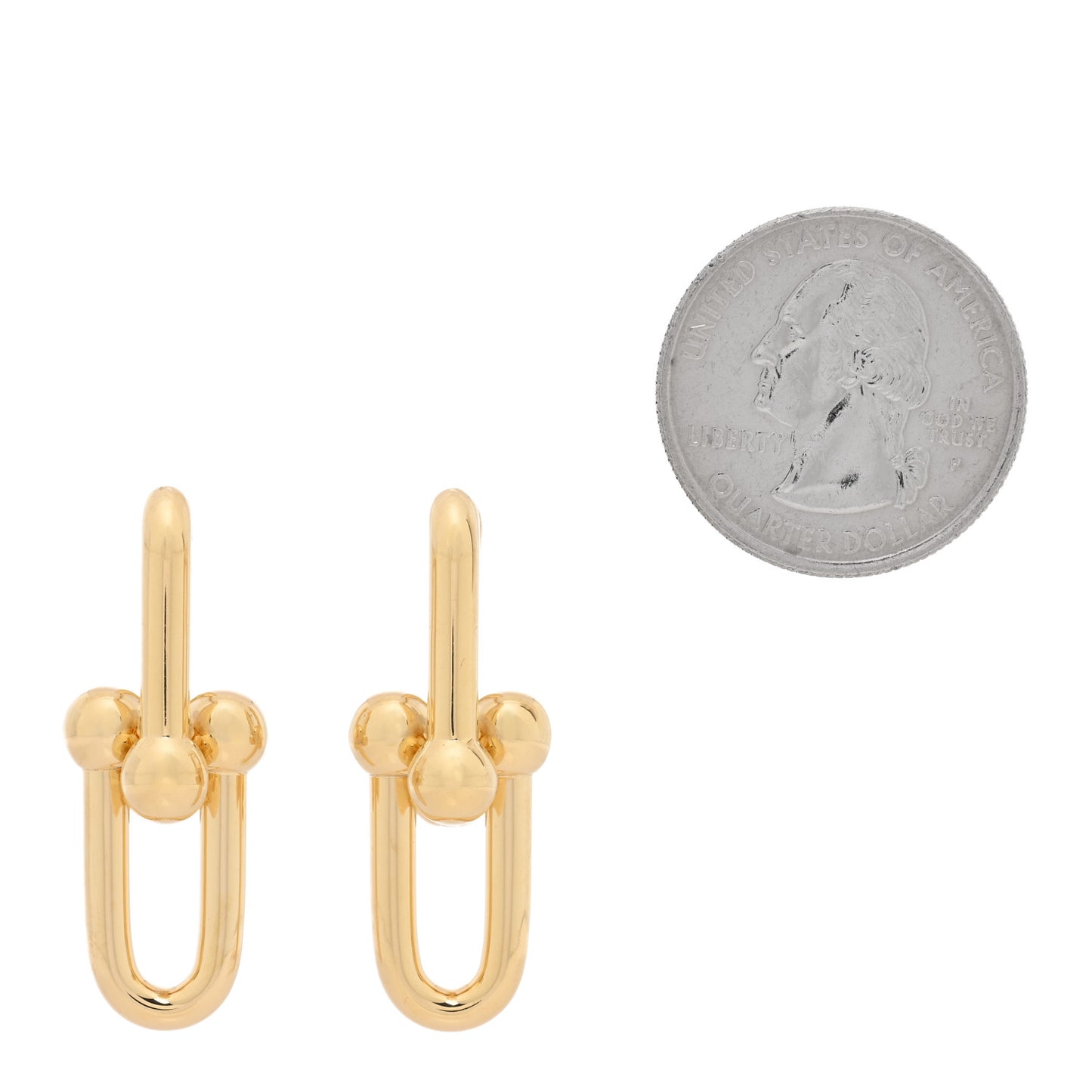 18K Yellow Gold Large HardWear Link Earrings