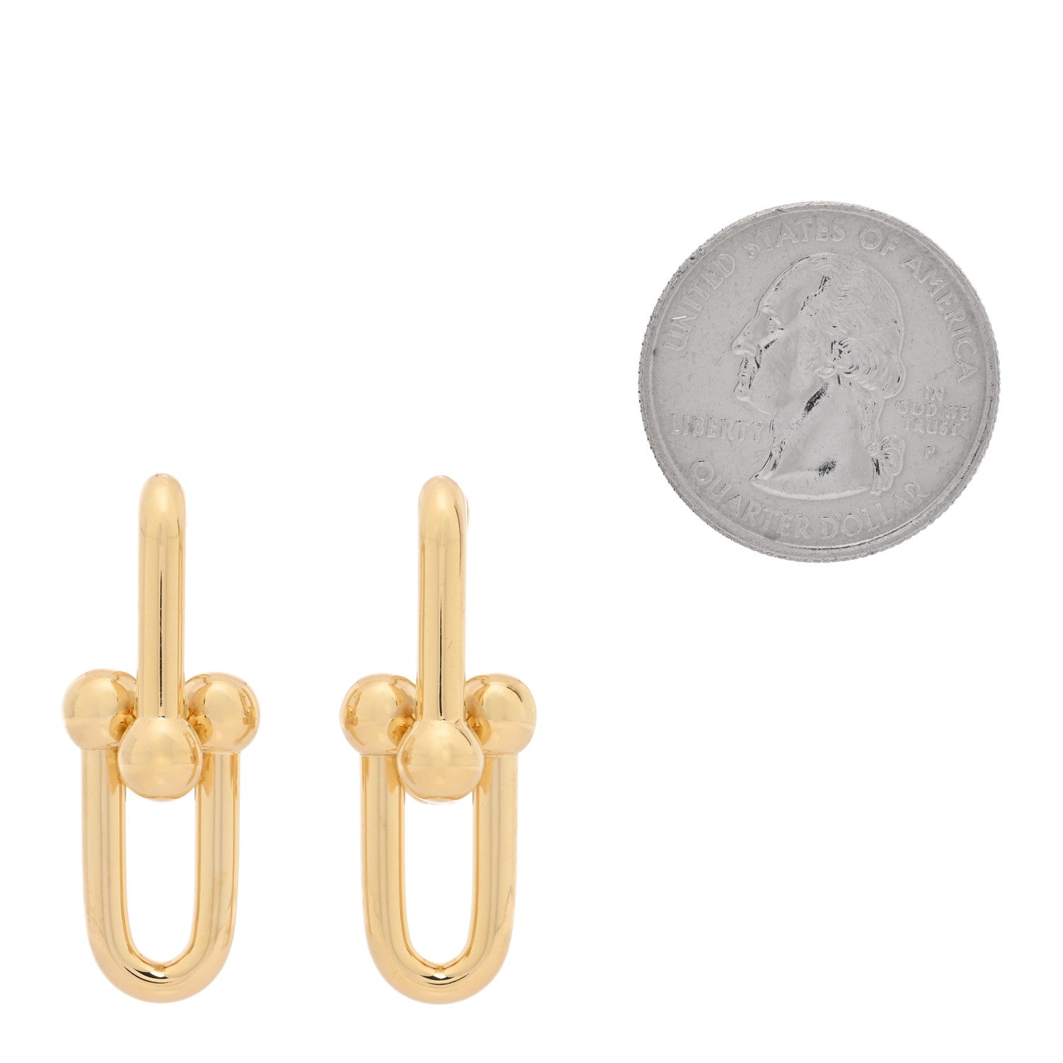 Tiffany 18K Yellow Gold Large HardWear Link Earrings 2 of 5