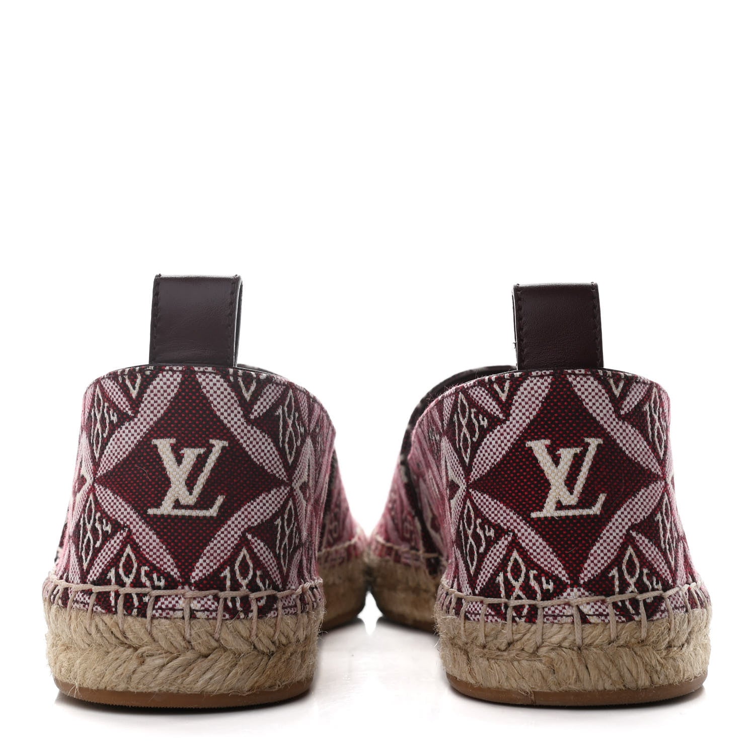 Louis Vuitton Jacquard Since 1854 Starboard Espadrille Flats 37 Bordeaux 6 of 10
