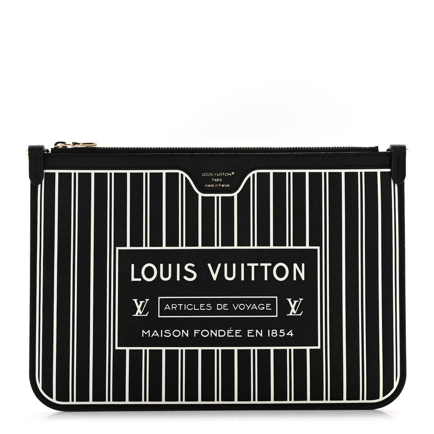 Louis Vuitton Calfskin Neverfull Inside Out MM Pochette Black 1 of 6