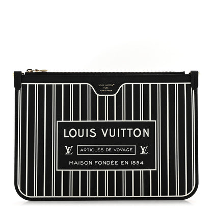 Louis Vuitton Calfskin Neverfull Inside Out MM Pochette Black 1 of 6