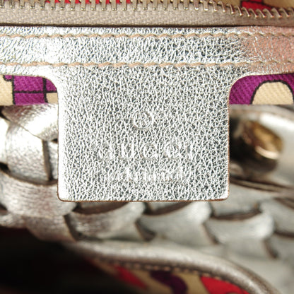 Gucci Metallic Guccissima Medium Pelham Shoulder Bag Silver 6 of 7