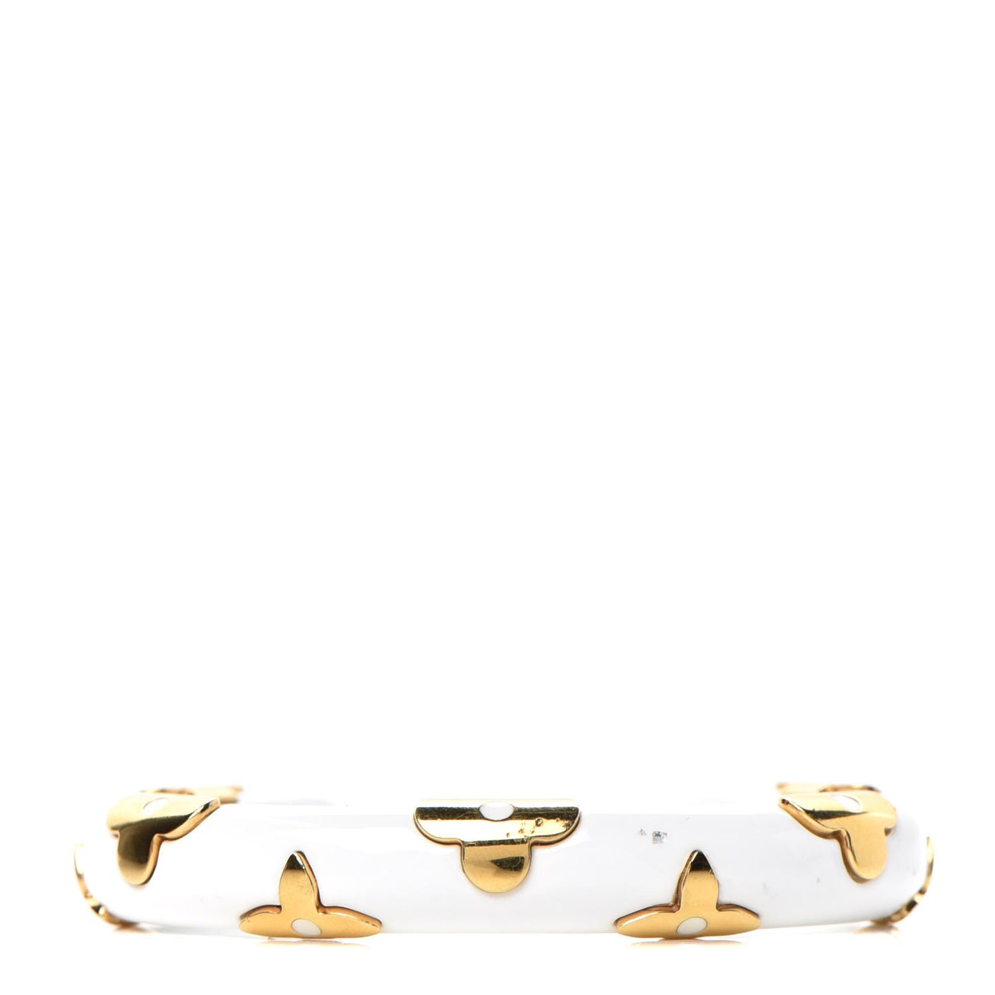 Resin Daily Monogram Bracelet M White