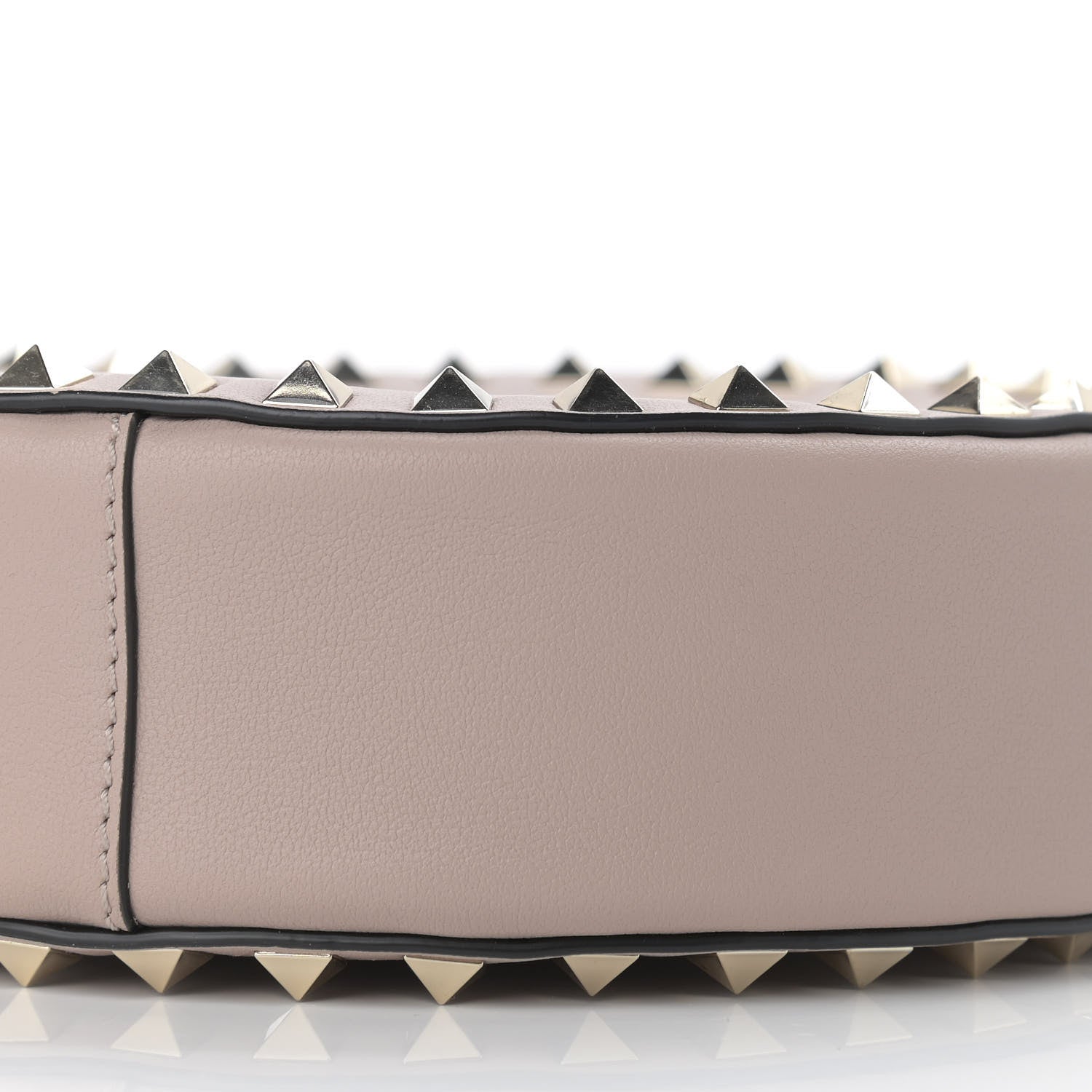 Valentino Garavani Calfskin Rockstud Round Crossbody Bag Poudre 9 of 9