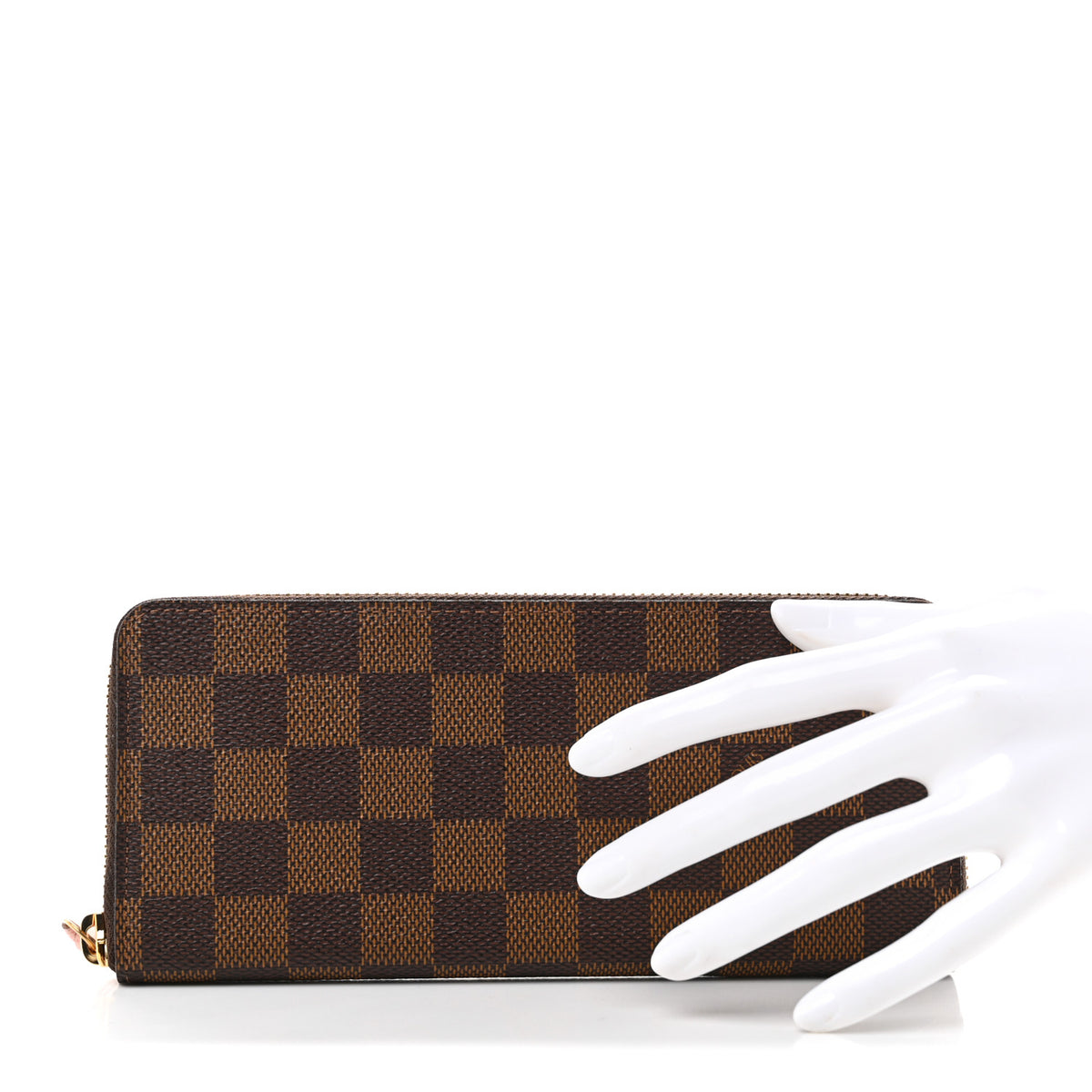 Damier Ebene Clemence Wallet Rose Ballerine