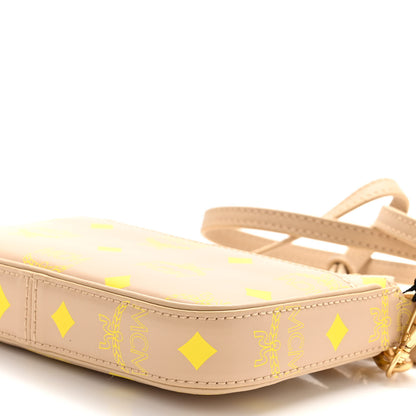 MCM Calfskin Color Splash Mini Pouch on Chain Croissant 9 of 9