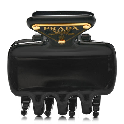 Prada Metal Triangle Mini Hair Clip Black 1 of 5