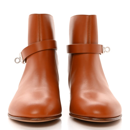 Hermes Calfskin Neo Low Boots 37.5 Natural 2 of 9