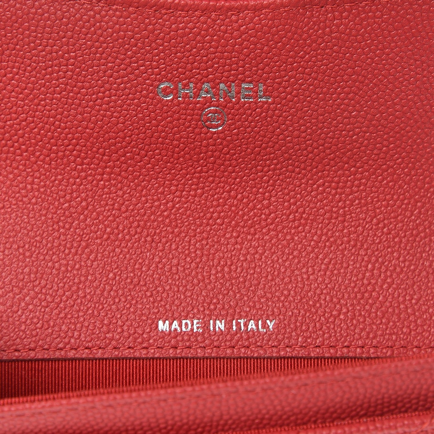 Chanel Caviar Chevron Quilted Card Holder Light Red 6 of 8