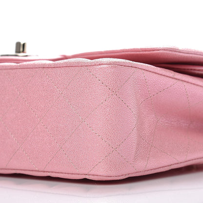 Chanel Iridescent Caviar Quilted Medium Double Flap Rose Pink 9 of 10