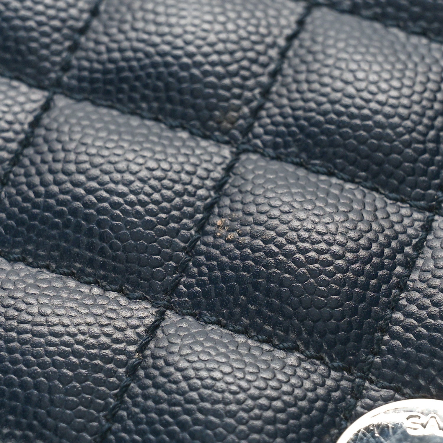 Saint Laurent Grain De Poudre Textured Mixed Matelasse Triquilt Medium Monogram Satchel Deep Marine 9 of 9