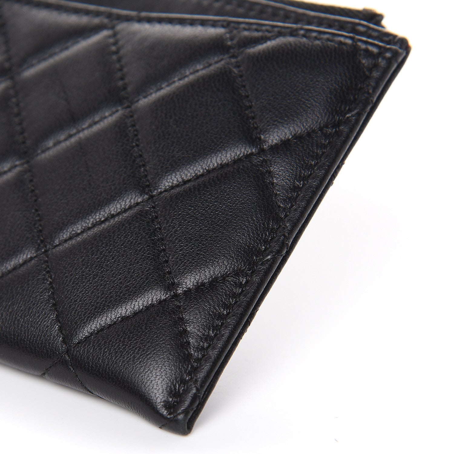 Chanel Lambskin Quilted Classic Zip Pouch Black 11 of 11