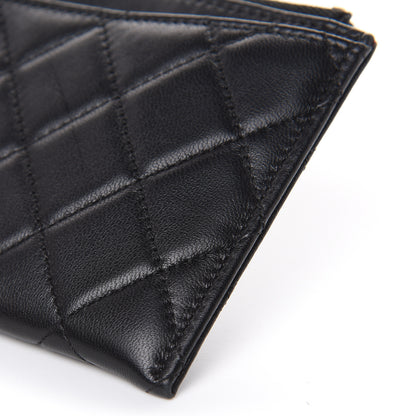 Chanel Lambskin Quilted Classic Zip Pouch Black 11 of 11