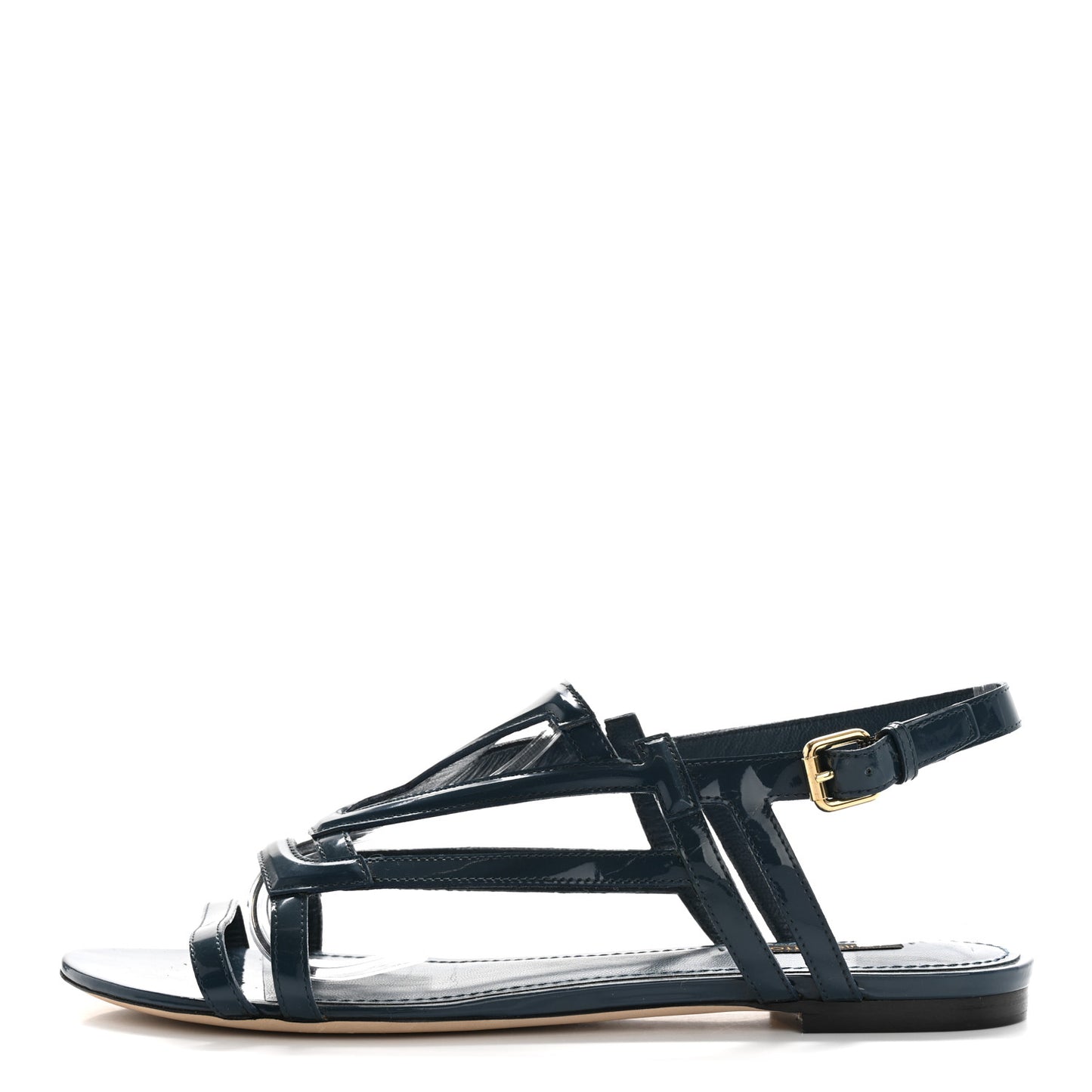 Patent Sandals LV Sandals 40 Blue