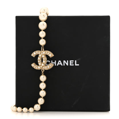 Chanel Pearl CC 100th Anniversary Necklace Light Gold 5 of 5