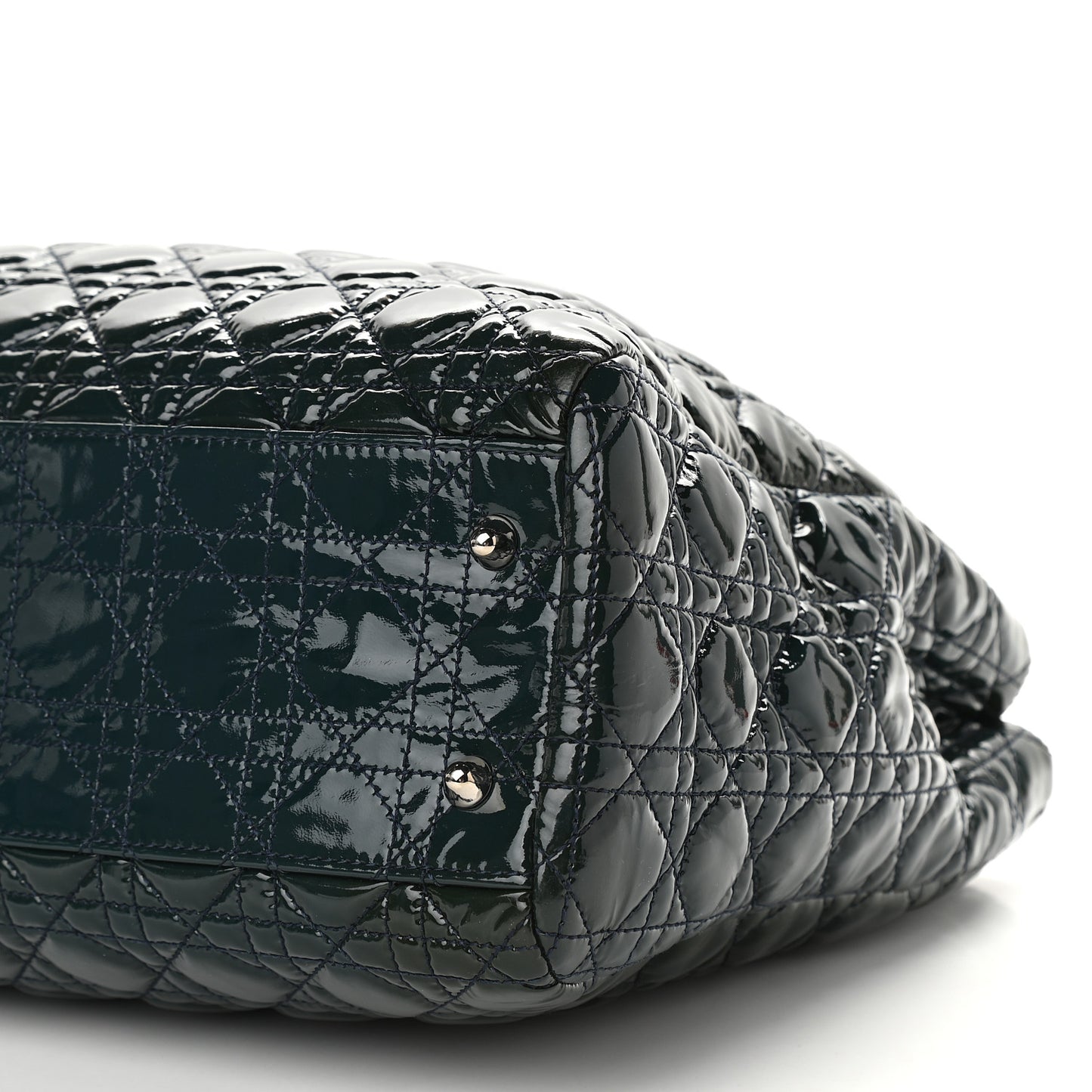 Patent Cannage Large Lady Dior Green