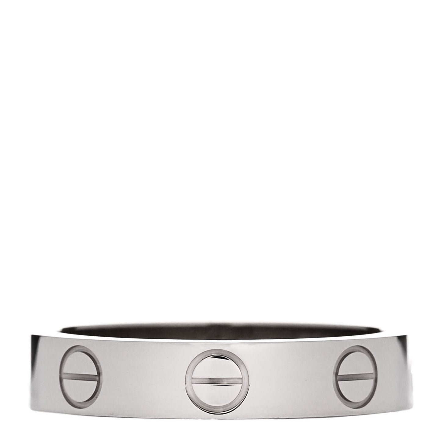 18K White Gold 3.5mm LOVE Wedding Band Ring 49 4.75