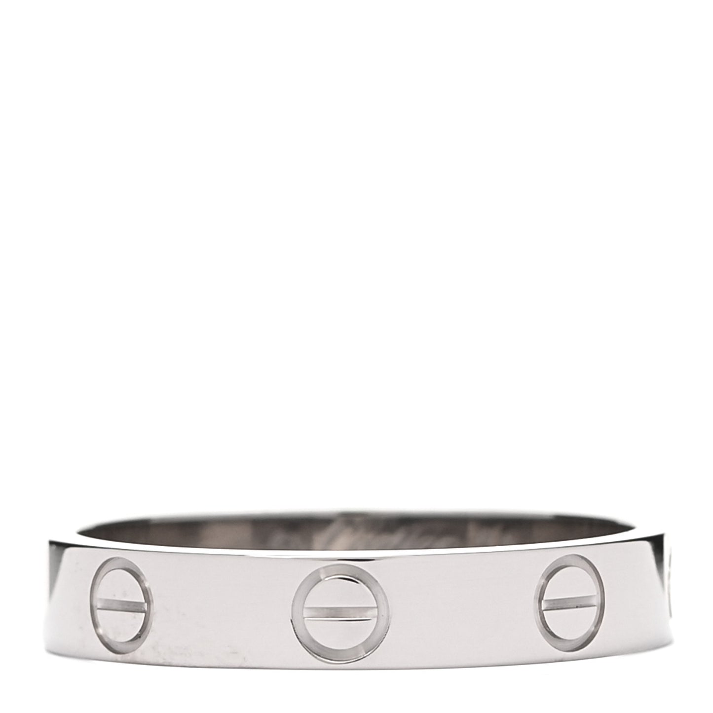 18K White Gold 3.5mm LOVE Wedding Band Ring 54 6.75
