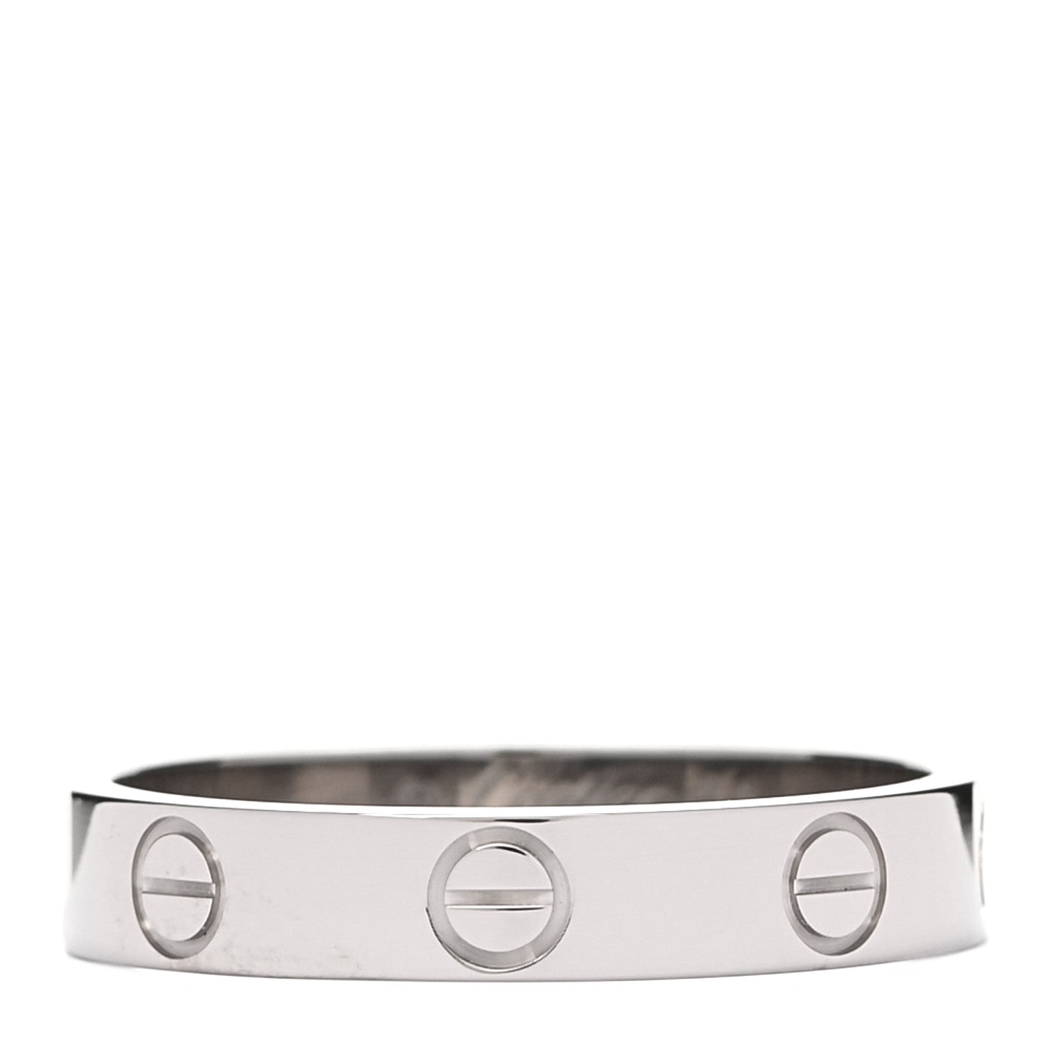 Cartier 18K White Gold 3.5mm LOVE Wedding Band Ring 54 6.75 1 of 5