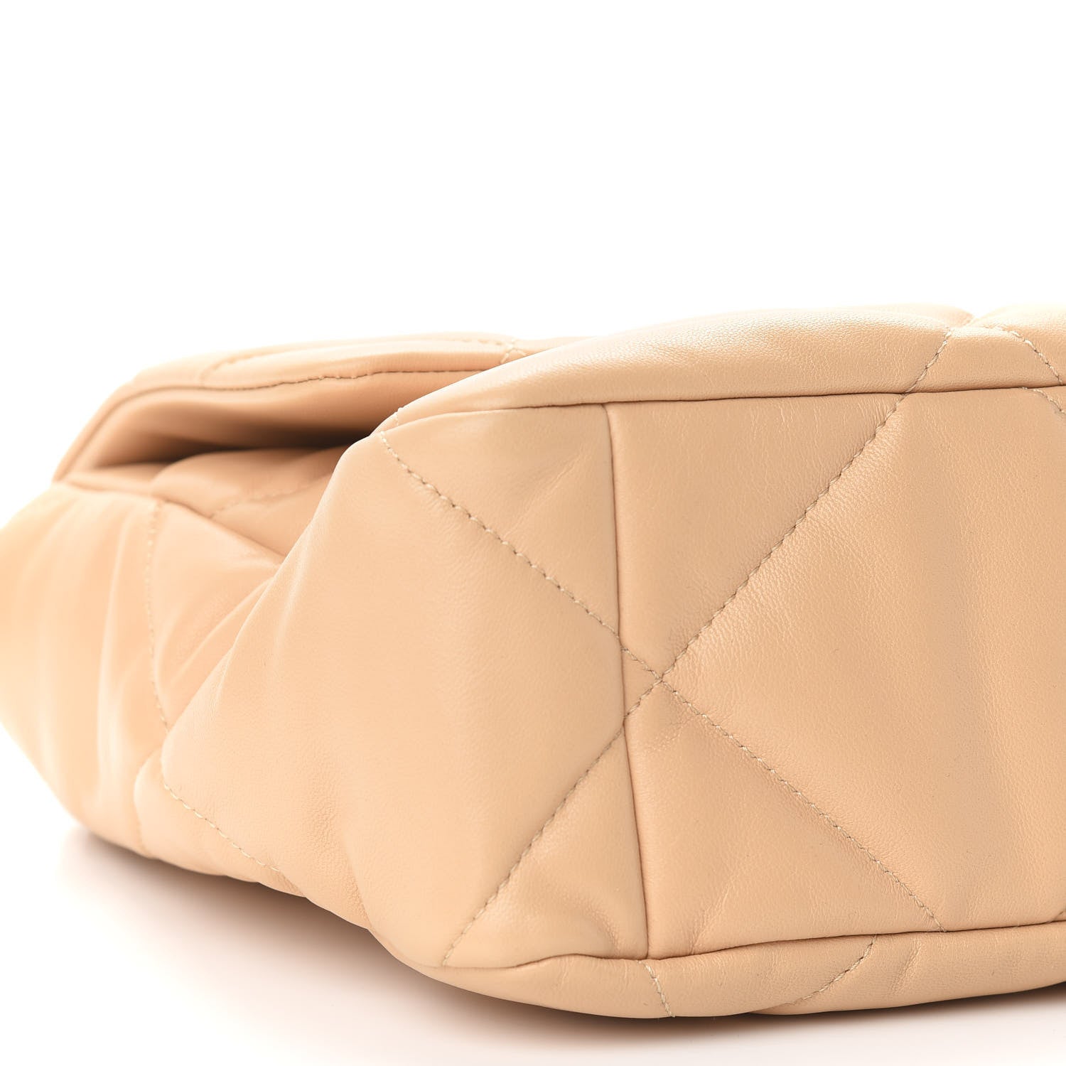Chanel Lambskin Quilted Large Chanel 19 Flap Beige 5 of 9