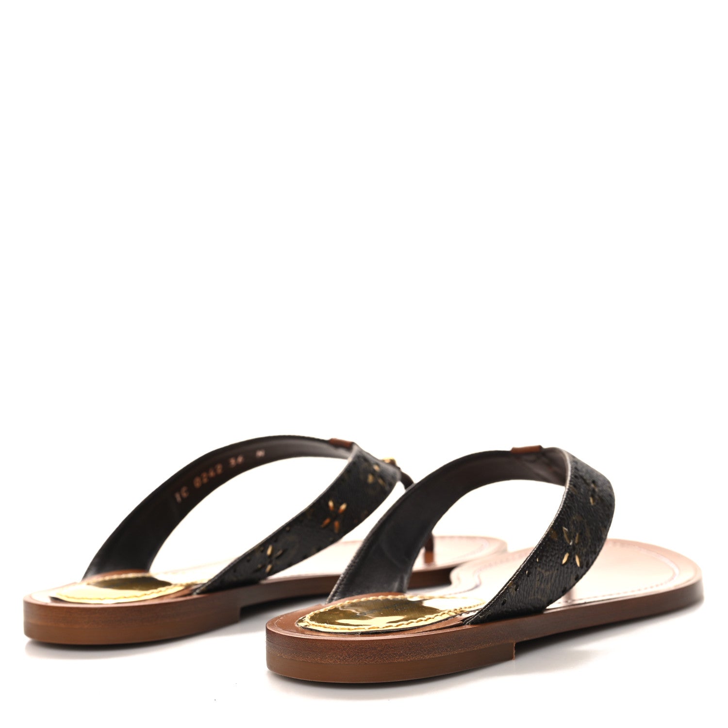 Louis Vuitton Monogram Sunny Flat Thong Sandals 36 Brown 4 of 10