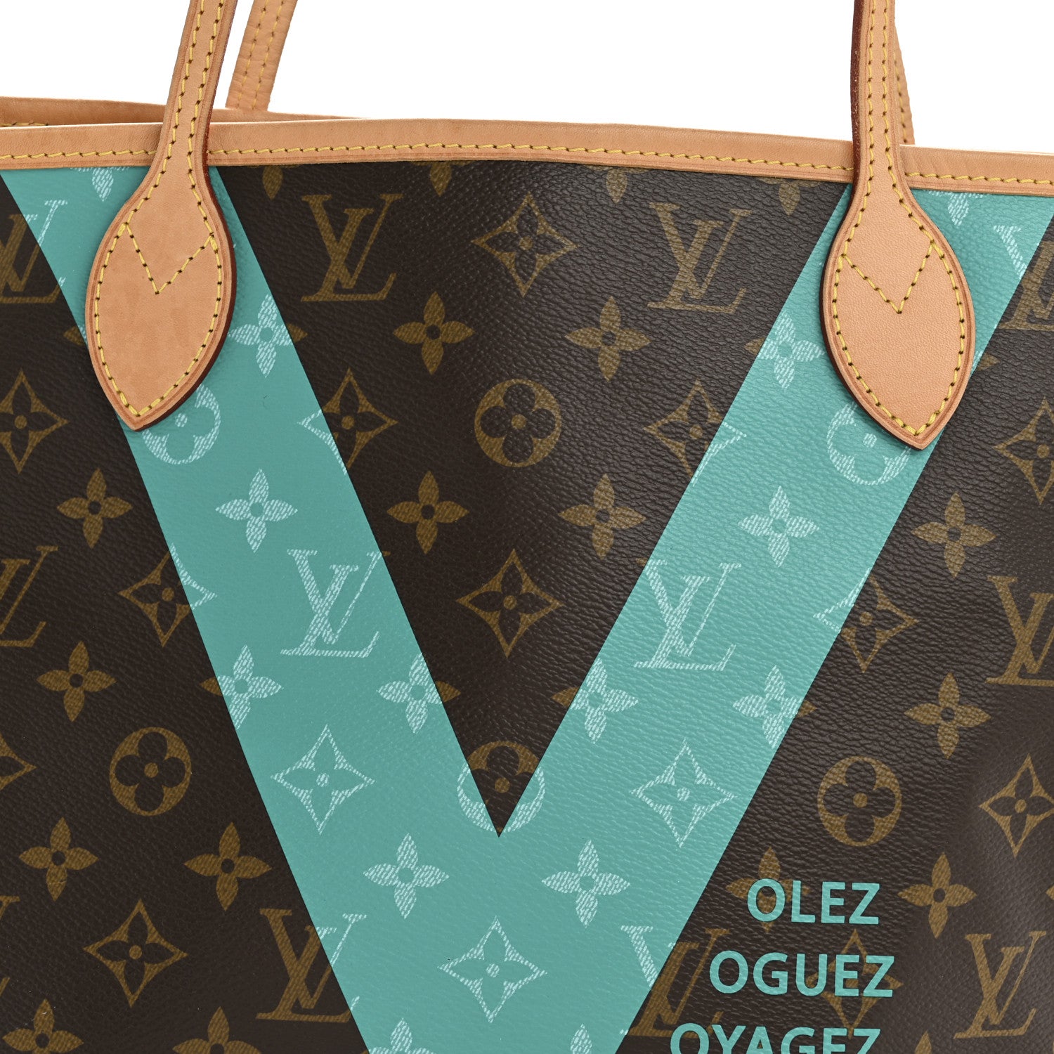 Louis Vuitton Monogram V Neverfull MM Turquoise 8 of 14