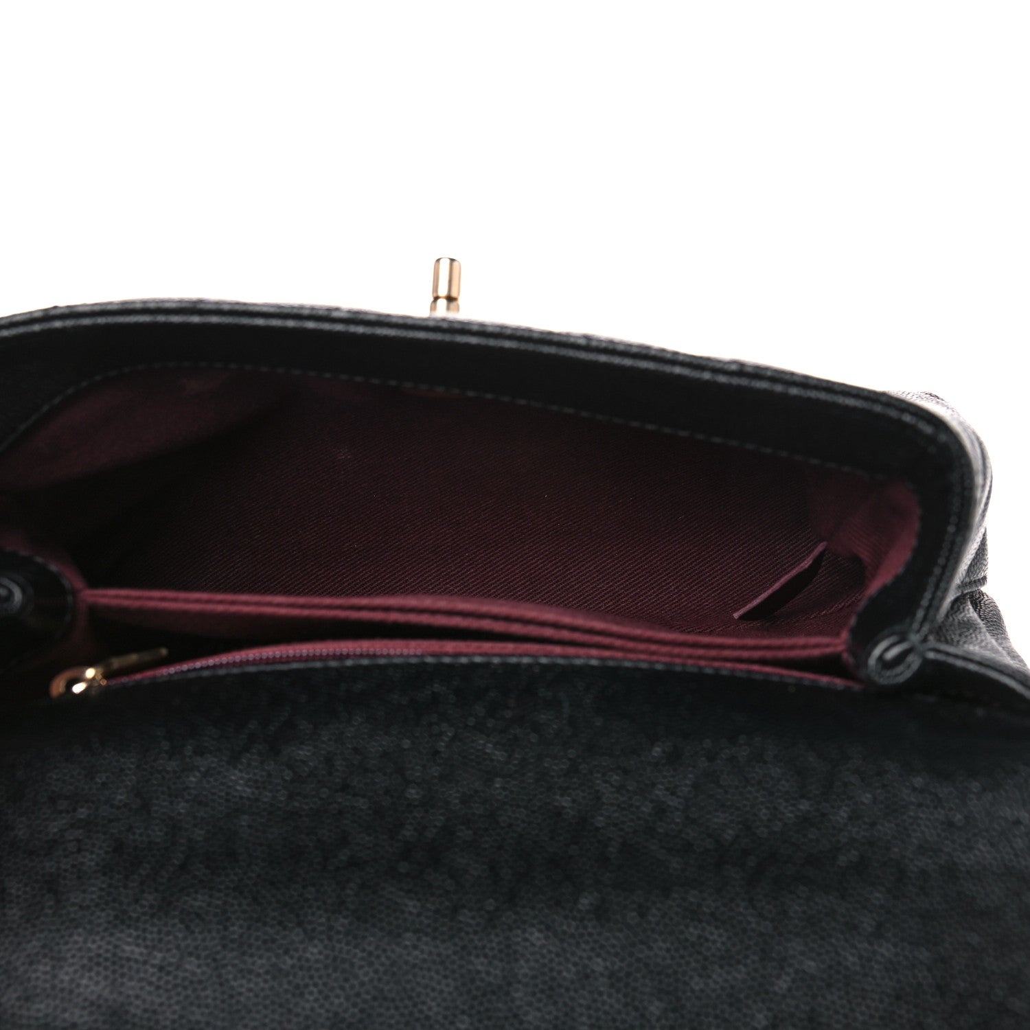 Chanel Caviar Chevron Quilted Mini Coco Handle Flap Black 5 of 11