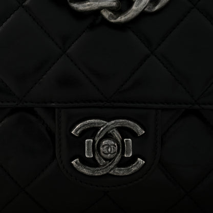 Chanel Glazed Calfskin Quilted Medium Perfect Edge Flap Black 11 of 12