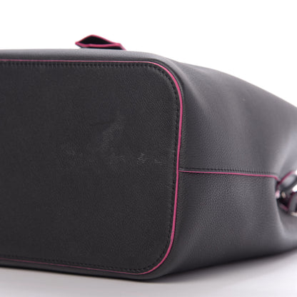 Louis Vuitton Calfskin Lockme Bucket Black 7 of 9