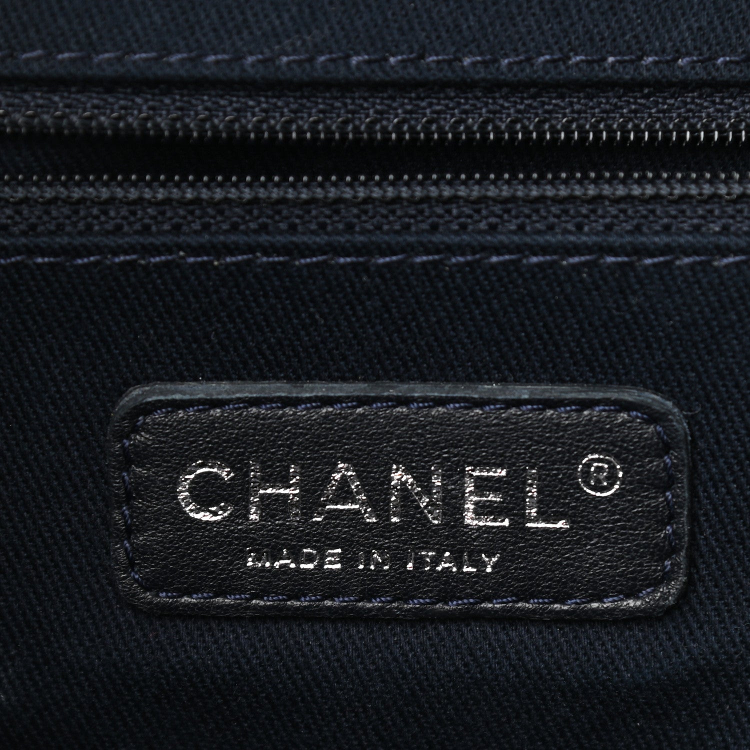 Chanel Denim Deauville Bowling Bag Dark Blue 6 of 10