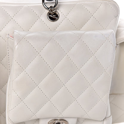 Chanel Calfskin Quilted Large Cambon Multipocket Reporter White 14 of 20