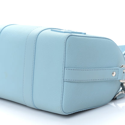 Louis Vuitton Grained Calfskin Aerogram City Keepall Cloud Blue 8 of 9