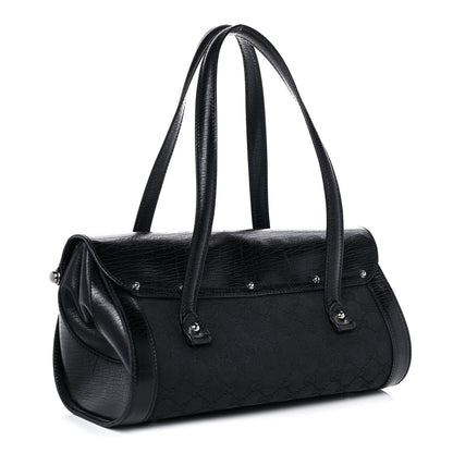 Gucci Monogram Bamboo Bullet Bag Black 3 of 16