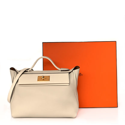 Hermes Taurillon Maurice Swift 24/24 29 Craie Nata Sesame 12 of 12