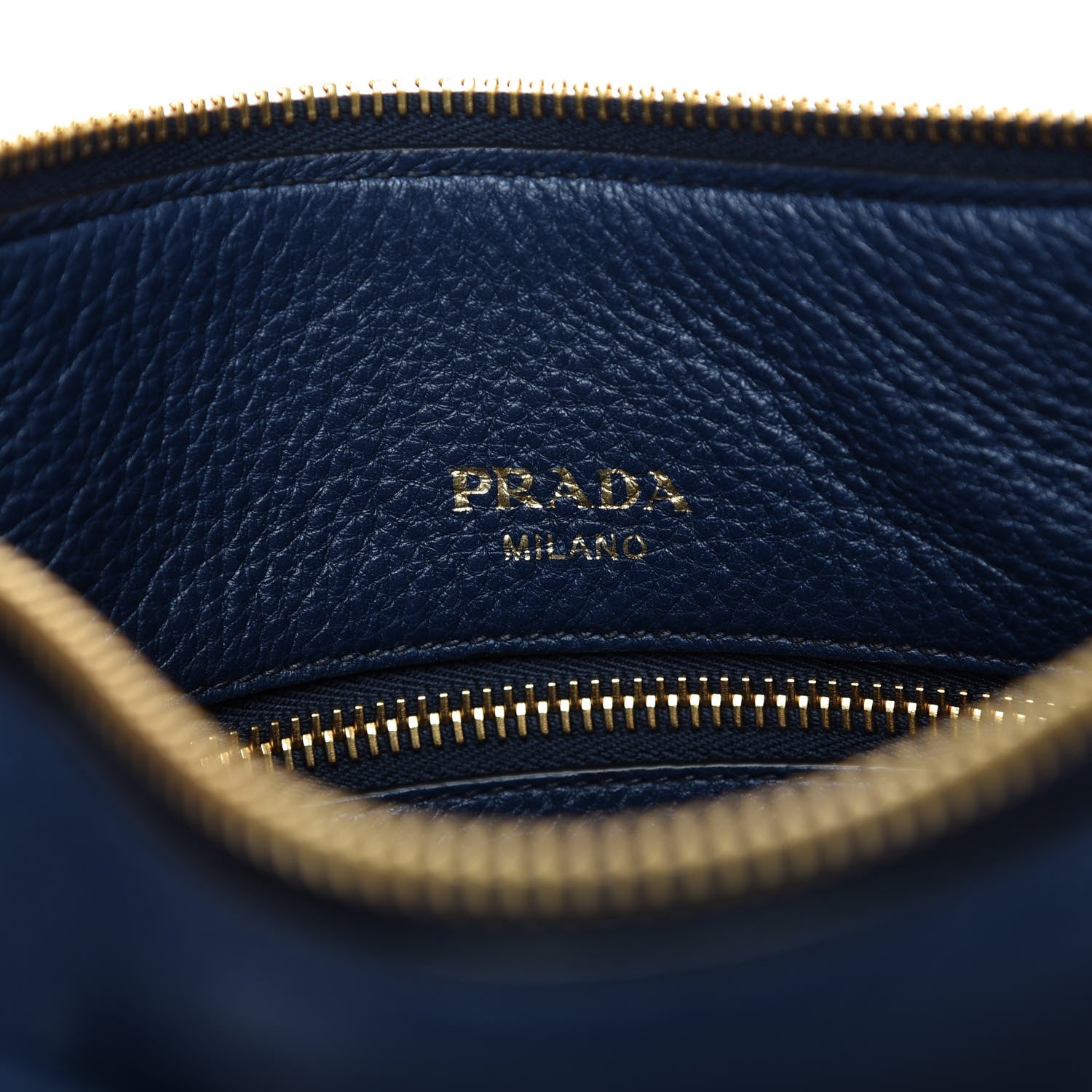 Prada Vitello Daino Shoulder Bag Baltico 8 of 10