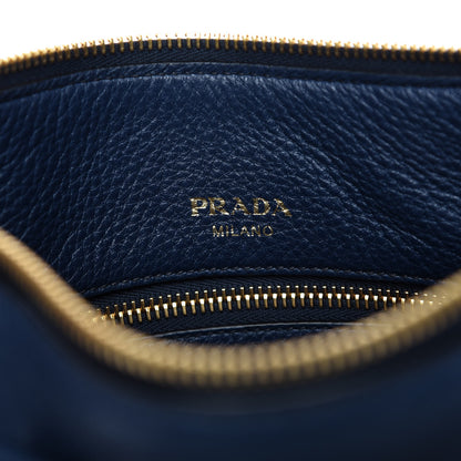 Prada Vitello Daino Shoulder Bag Baltico 8 of 10