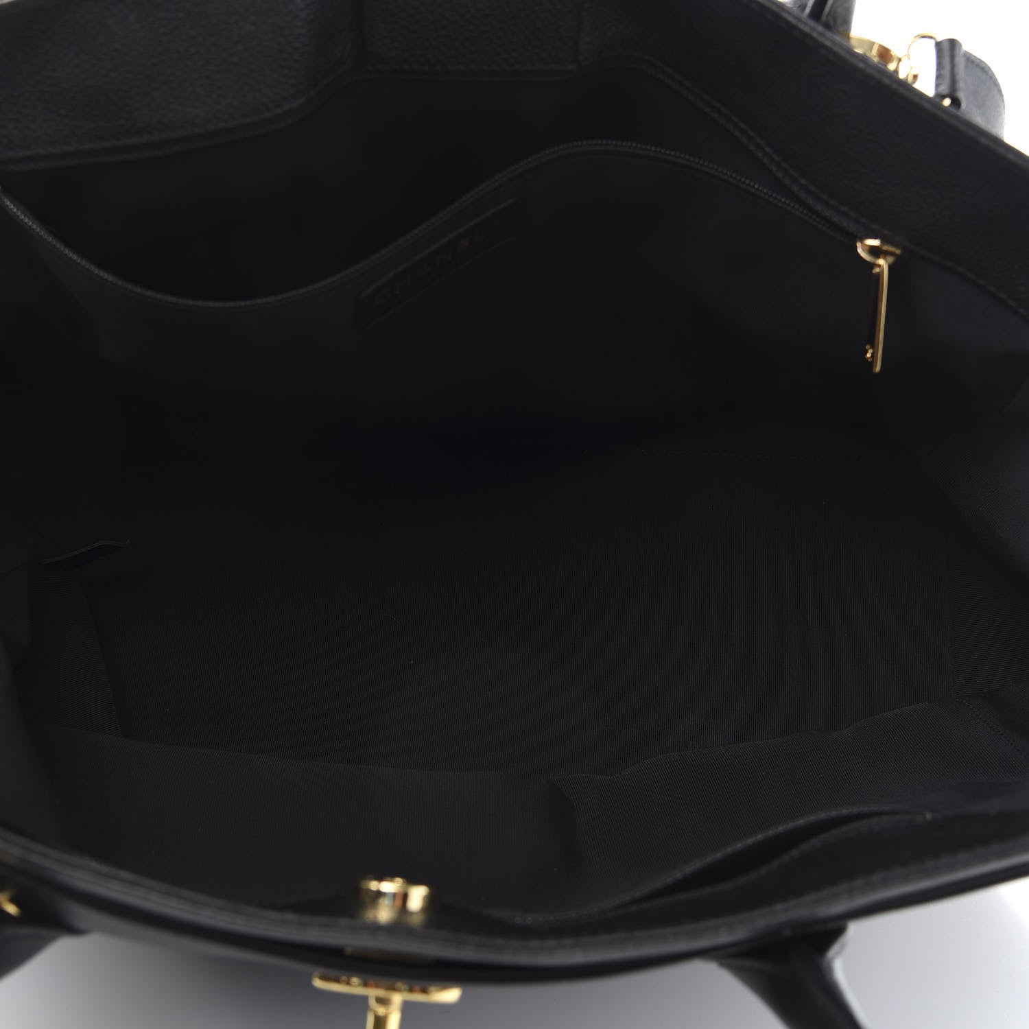 Chanel Calfskin Cerf Executive Shopper Tote Black 6 of 15