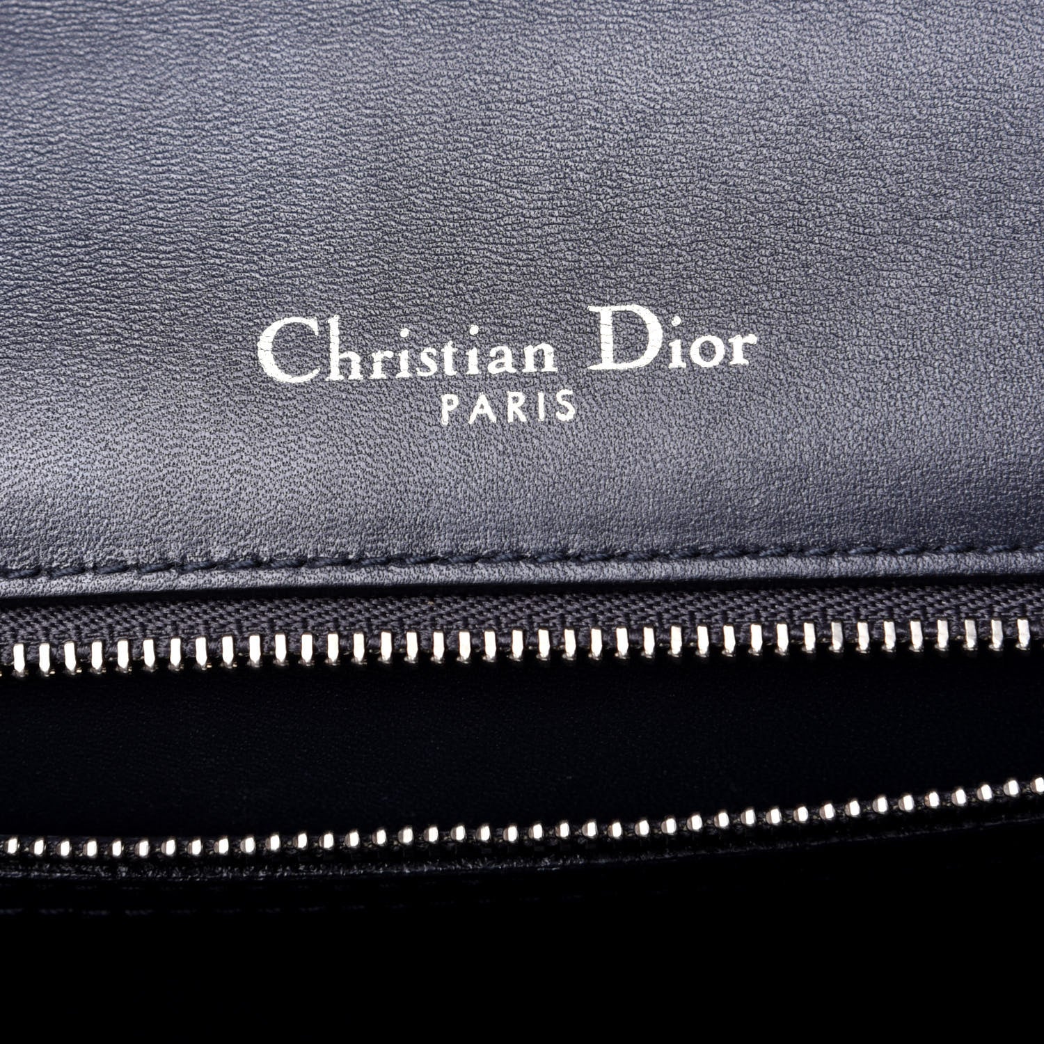 Christian Dior Metallic Patent Micro-Cannage Medium Diorama Flap Bag Silver 6 of 9