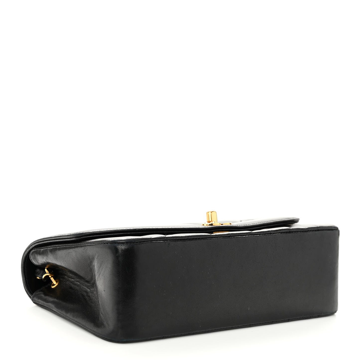Lambskin Quilted Small Single Flap Black