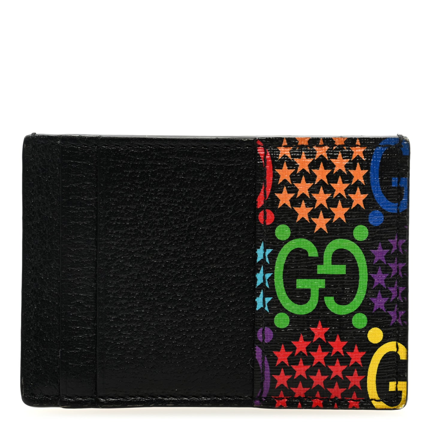 GG Supreme Monogram Psychedelic Card Holder Black