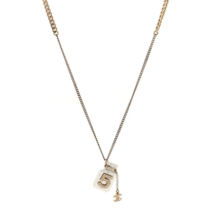 Chanel Resin Crystal CC No 5 Perfume Bottle Necklace 1 of 4
