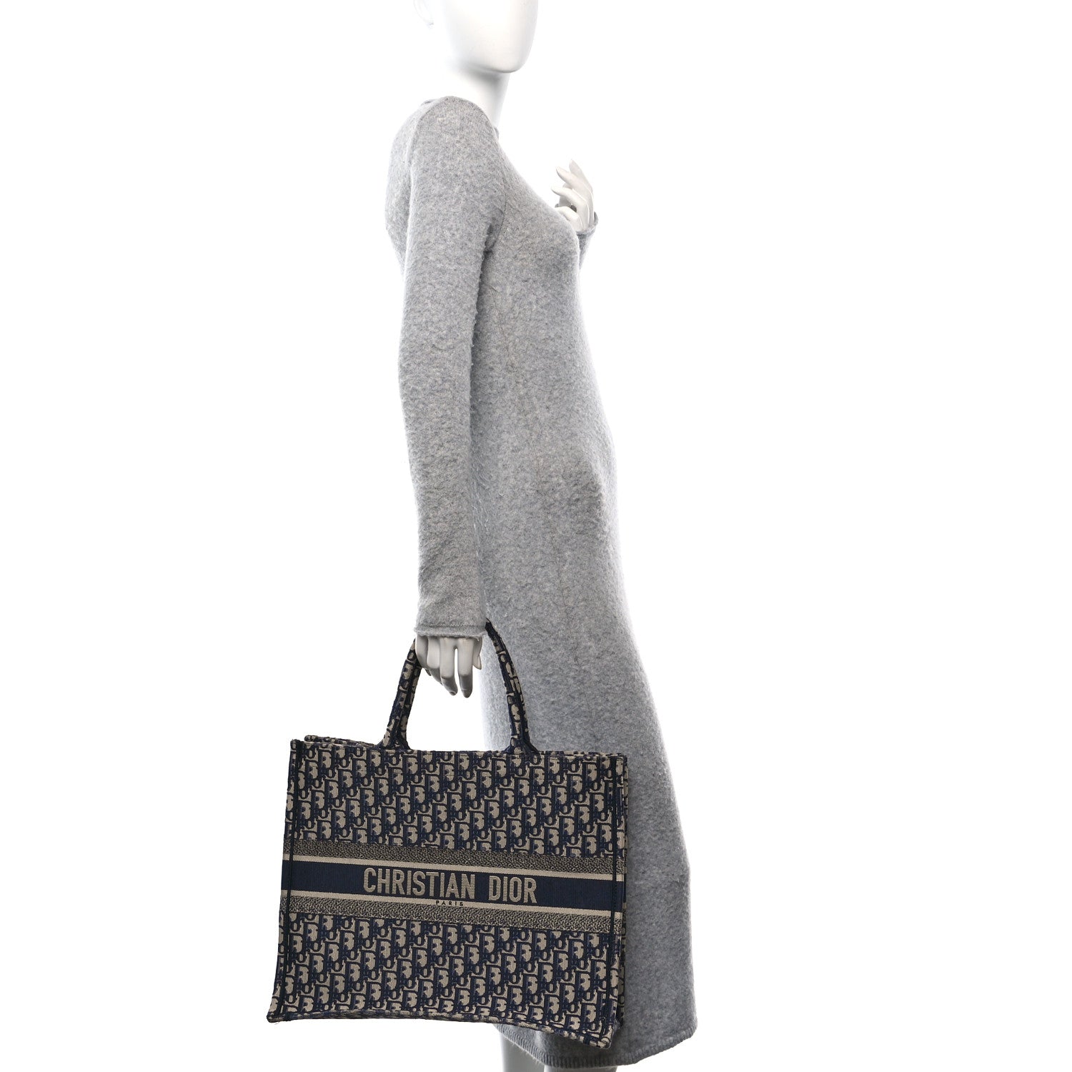 Christian Dior Oblique Large Book Tote Blue Multicolor 2 of 12