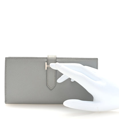 Hermes Epsom Bearn Gusset Wallet Gris Mouette 2 of 7