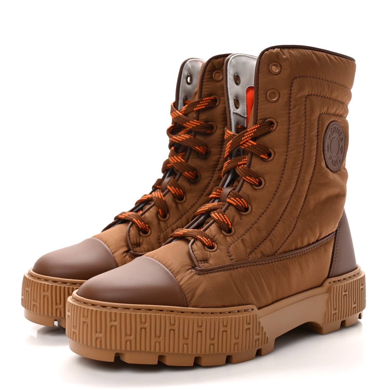Hermes Calfskin Parachute Fresh Ankle Boots 36 Brun Amourette 3 of 10
