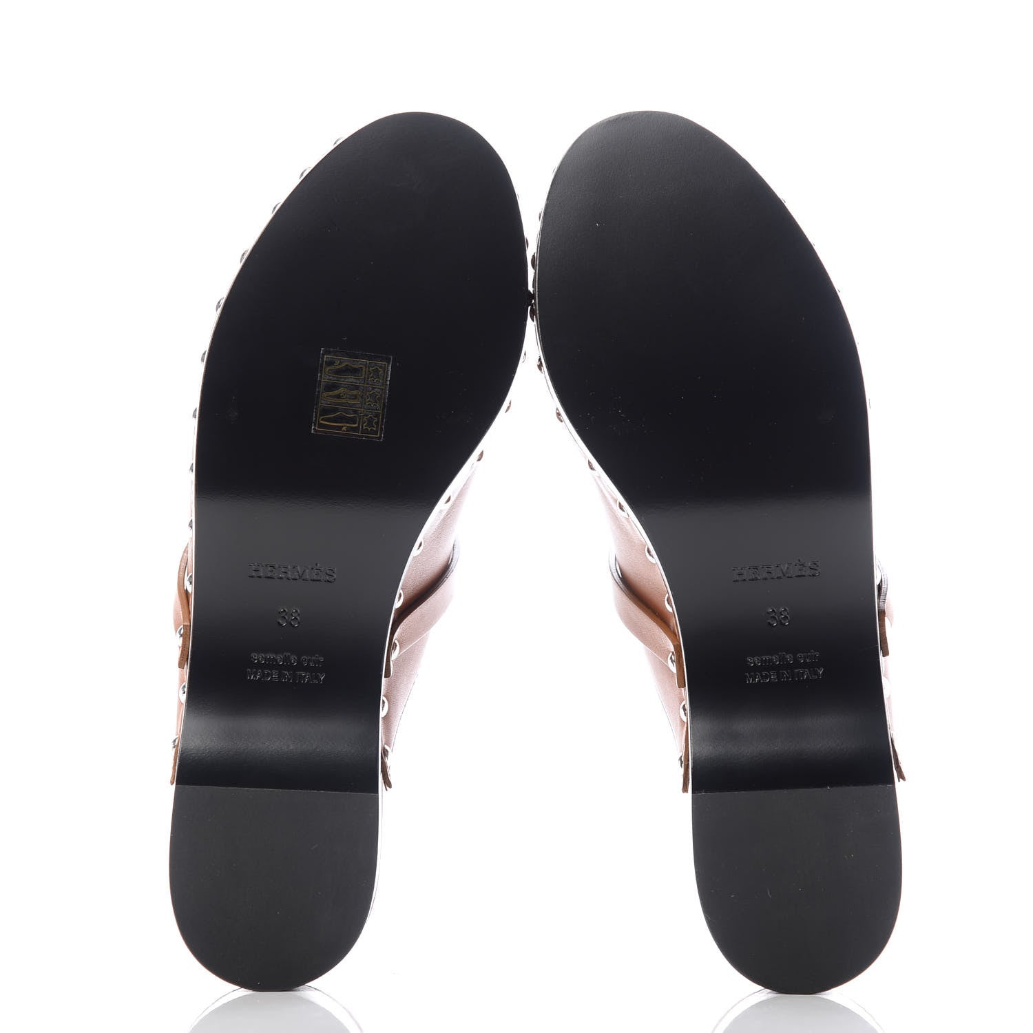 Hermes Heritage Calfskin Carlotta Mules 38 Naturel 6 of 10