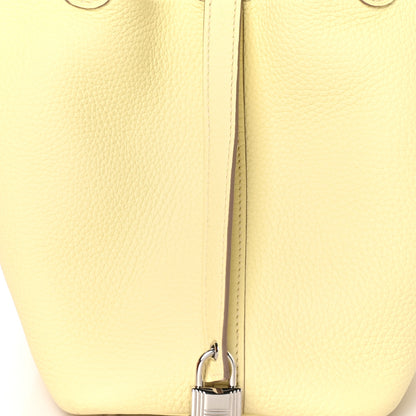 Hermes Taurillon Clemence Picotin Lock 18 PM Jaune Milton 8 of 11