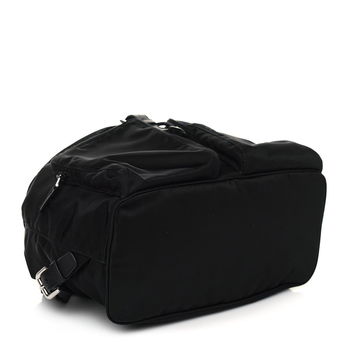 Tessuto Nylon Vela Saffiano Large Backpack Black