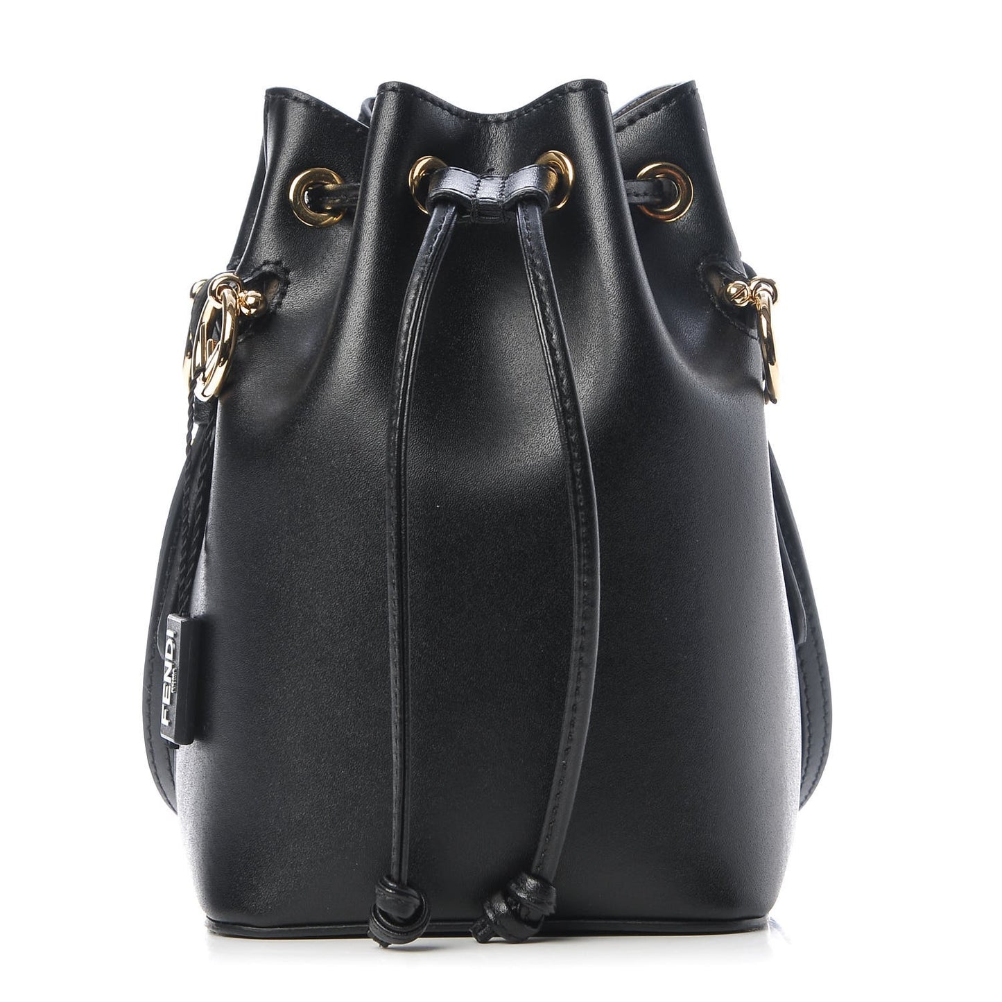 Vitello Liberty Lucido F is Fendi Mini Mon Tresor Bucket Bag Black