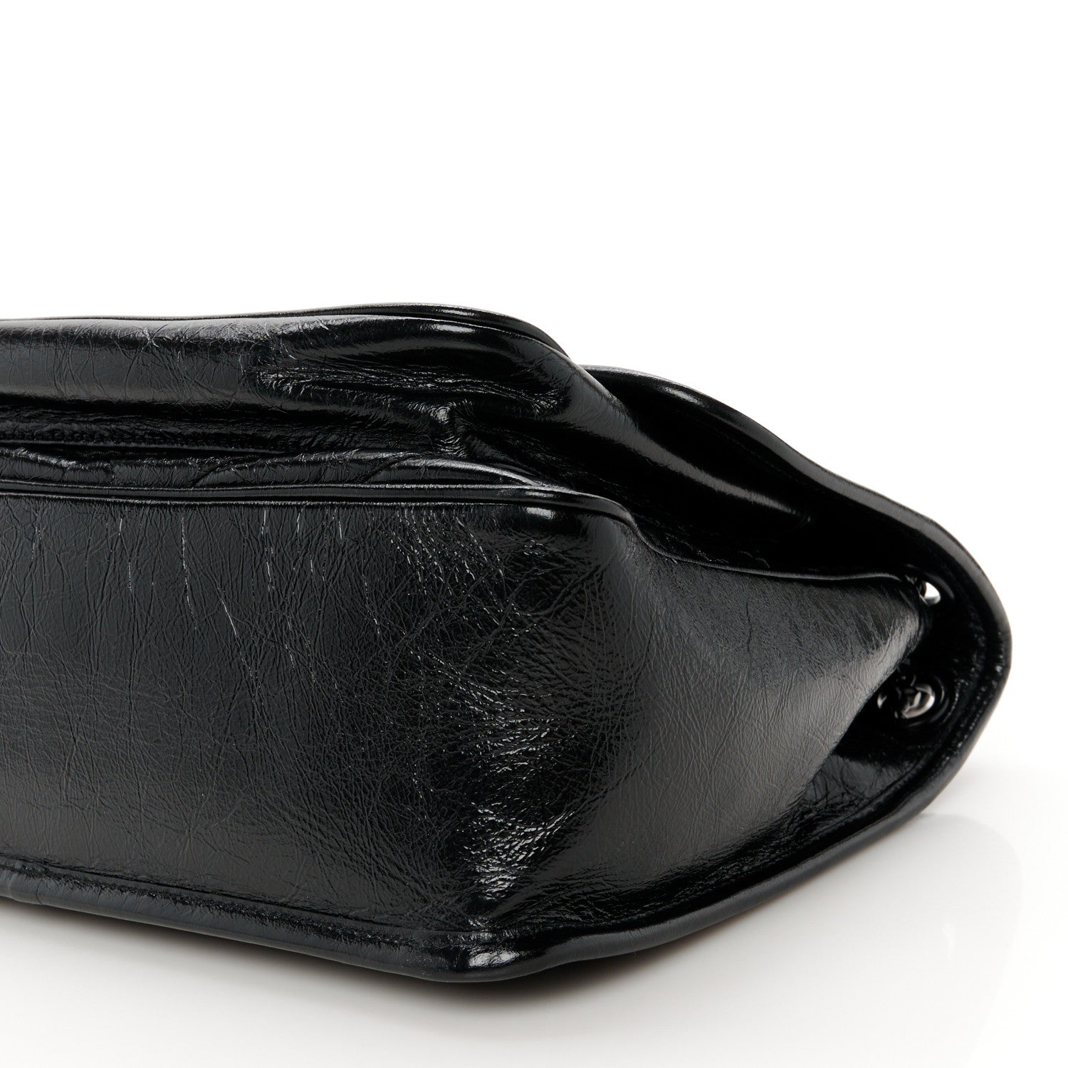 Saint Laurent Crinkled Calfskin Matelasse Monogram Medium Niki Chain Satchel Black 10 of 10