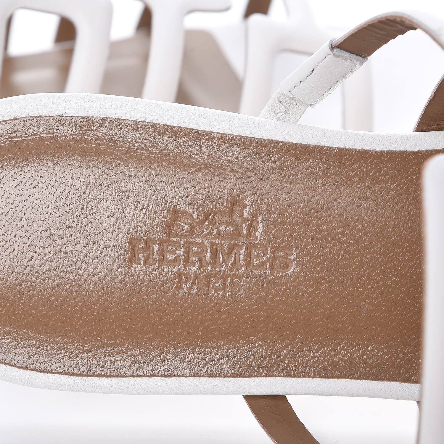 Hermes Nappa Calfskin Olympe Sandals 36 Blanc White 7 of 9